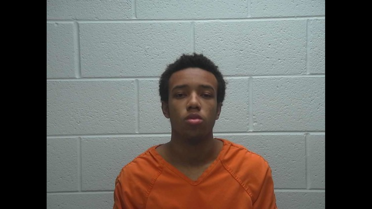 Police in Indiana say stranded motorist Joshua Lewis-Brown, 20, was in a stolen car with a handmade license plate when troopers pulled over to help him.