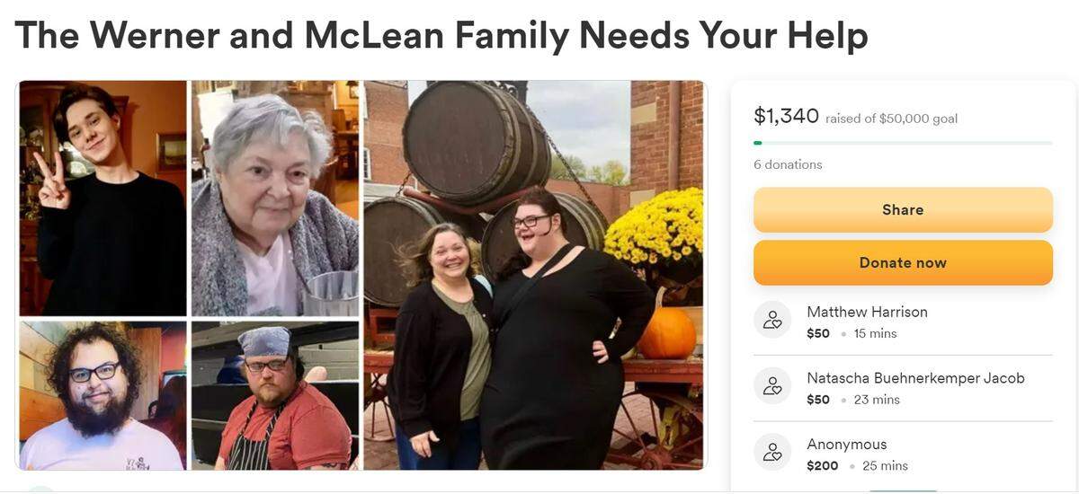 Jody Werner started a GoFundMe campaign to help her mother, grandmother and other family members rebuild their lives after a fire destroyed their Granite City home on Monday.