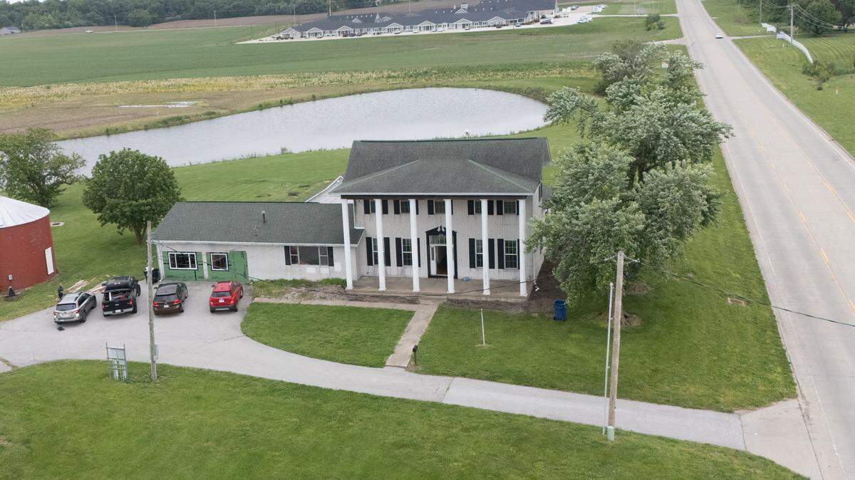 An aerial view of the old Biver farm shows the home that will become the new headquarters for Karla Smith Behavioral Health, along West Frank Scott Parkway West, across from Belleville West High School.