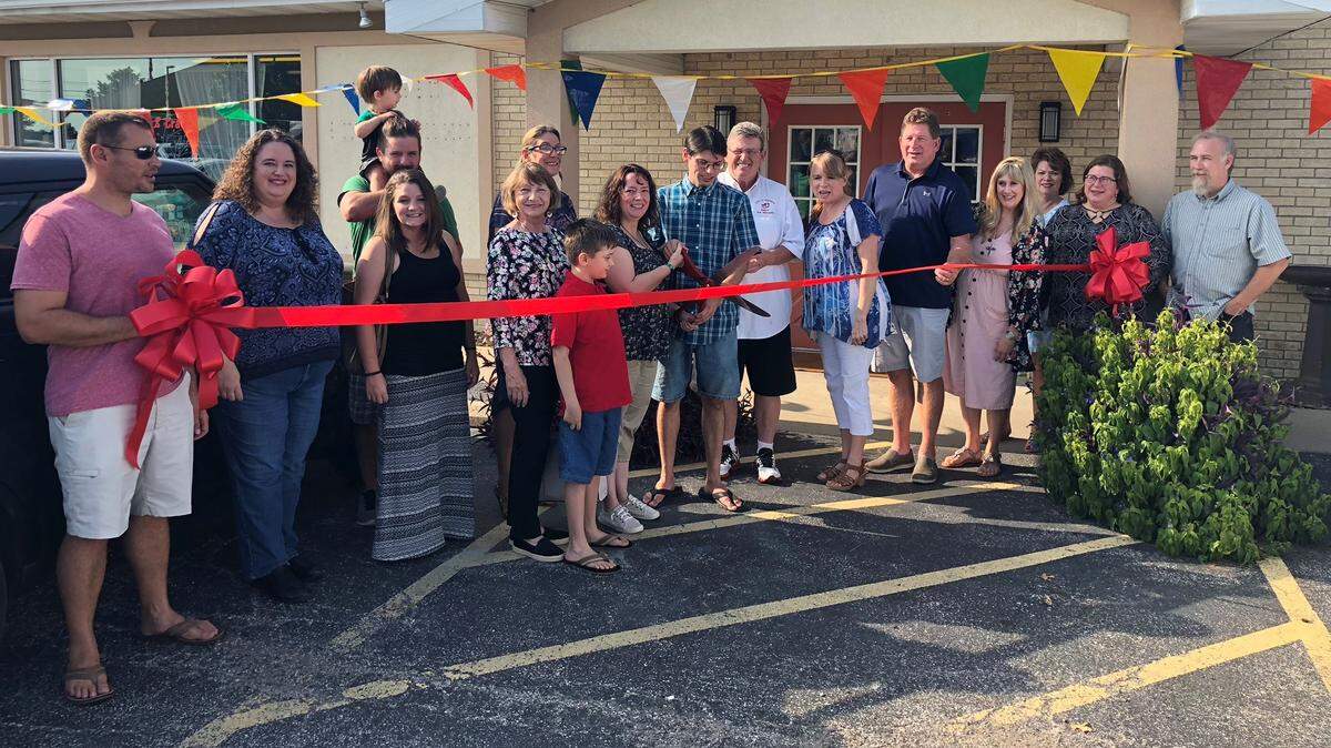 Members of the Highland Chamber of Commerce gathered for a ribbon cutting of Highland Arts and Crafts, 207 Suppiger, Suite 200.