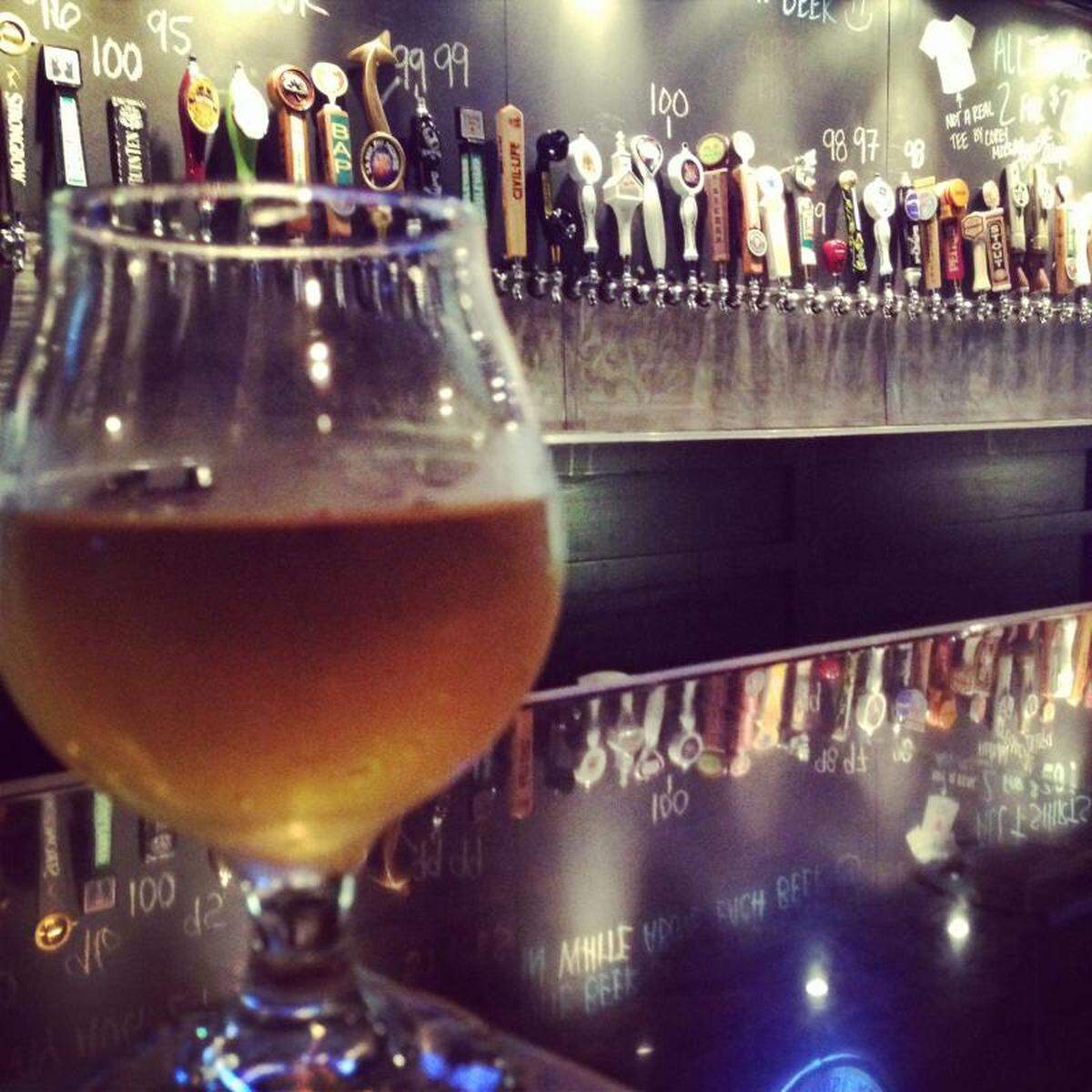 Global Brew Tap House offers 50 beers on tap and another 200 craft beers in bottles. The Edwardsville location is moving from downtown to the new Ironworks strip mall in August.