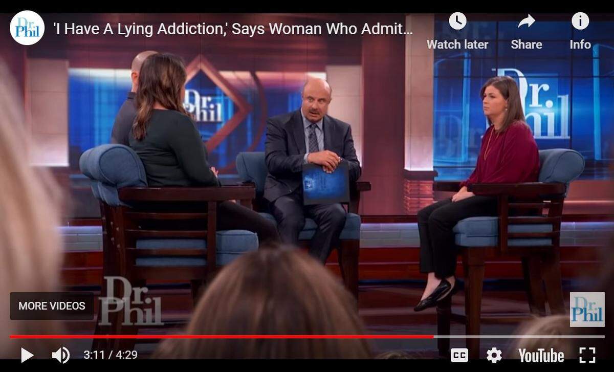 Dr. Phil McGraw moderates a meeting between Sarah Delashmit, of Highland, right, and Liz and Brian Hickox, of Newport, Rhode Island, at a taping of the “Dr. Phil” show, which aired in April of 2019.