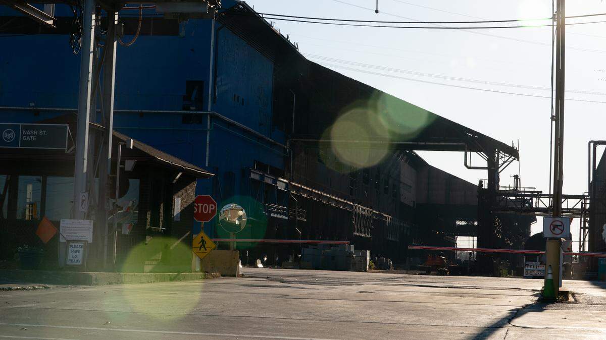Outside of the US Steel plant in Granite City, Ill. on Nov. 28, 2023. 