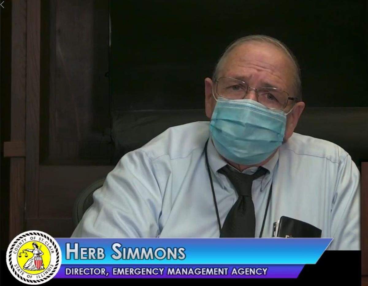 St. Clair County Emergency Management Director Herb Simmons during a daily St. Clair County COVID-19 update.
