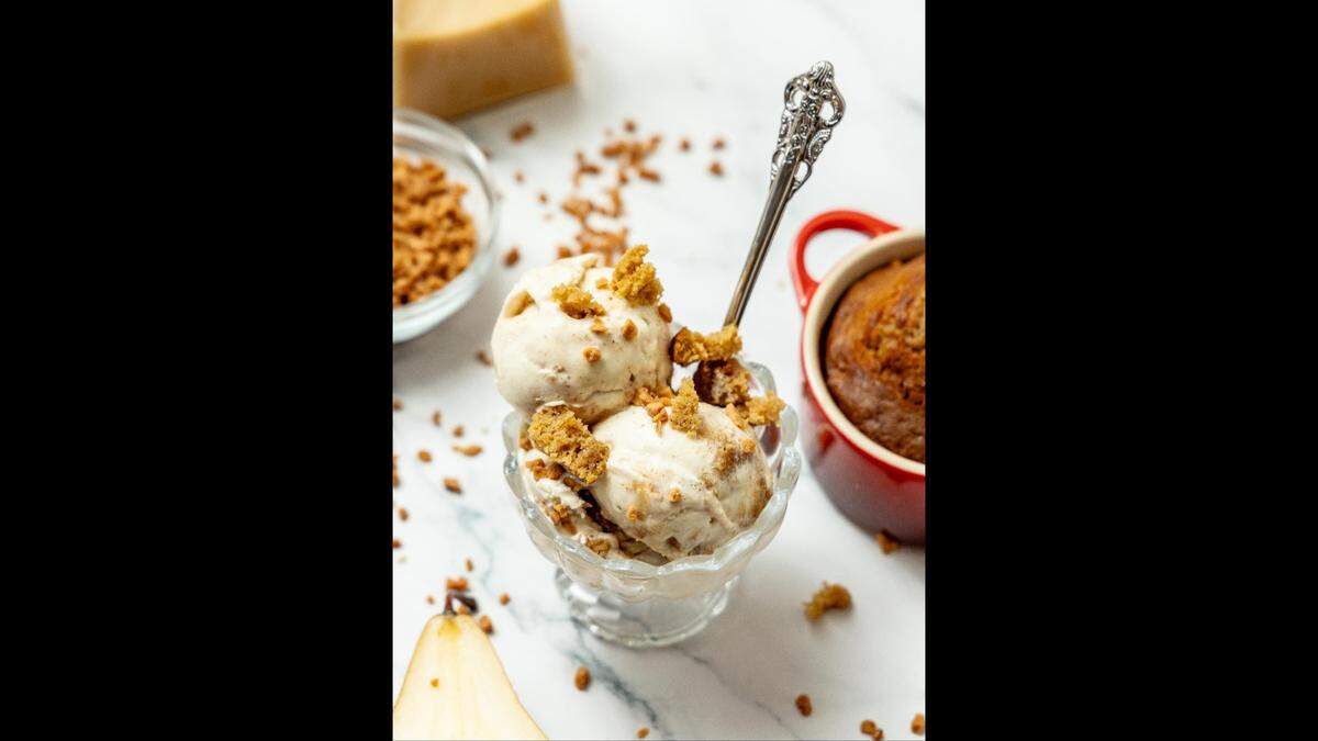 Sticky Toffee Pudding, one of the Holiday Cookie Exchange Collection flavors at Clementine’s Ice Cream.