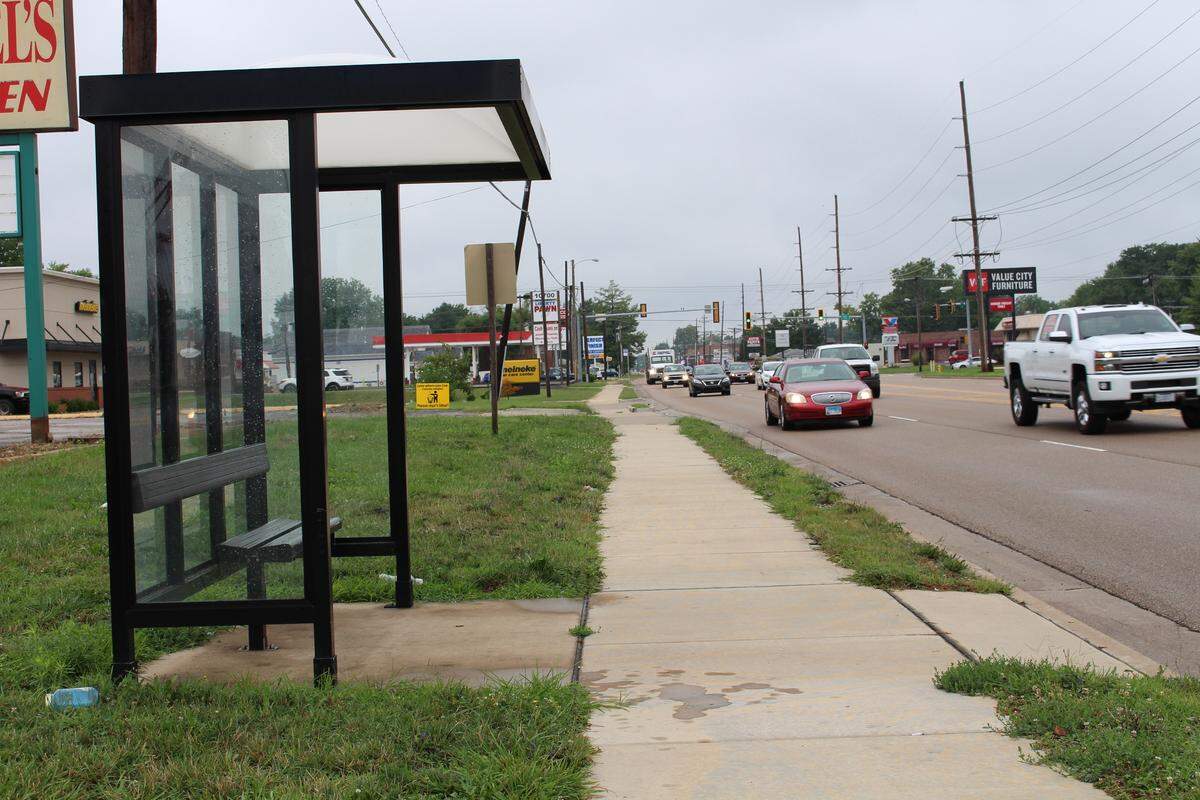 The city of Fairview Heights has completed the first phase of a $360,000 project to replace sidewalks and build 10 bus shelters along Lincoln Trail between Illinois 159 and Bunkum Road.