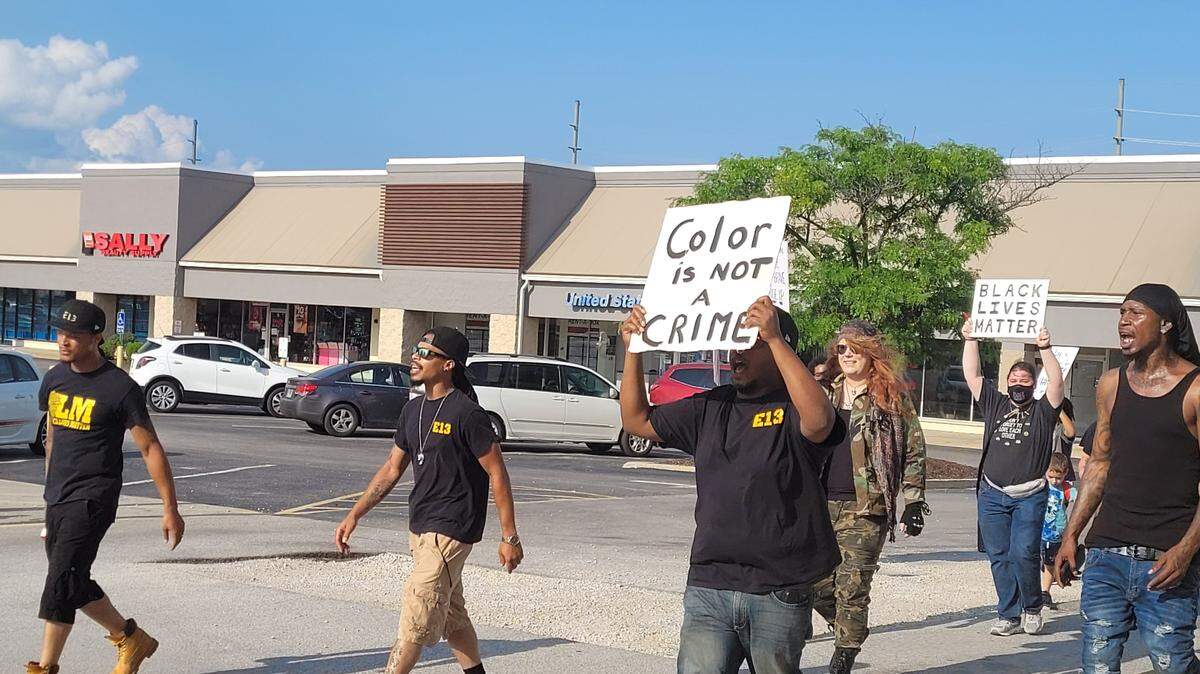 Protesters demand police department accountability in Fairview Heights Sky Zone incident