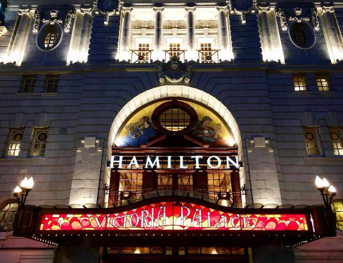 The outside of the Hamilton theater in London's West End.