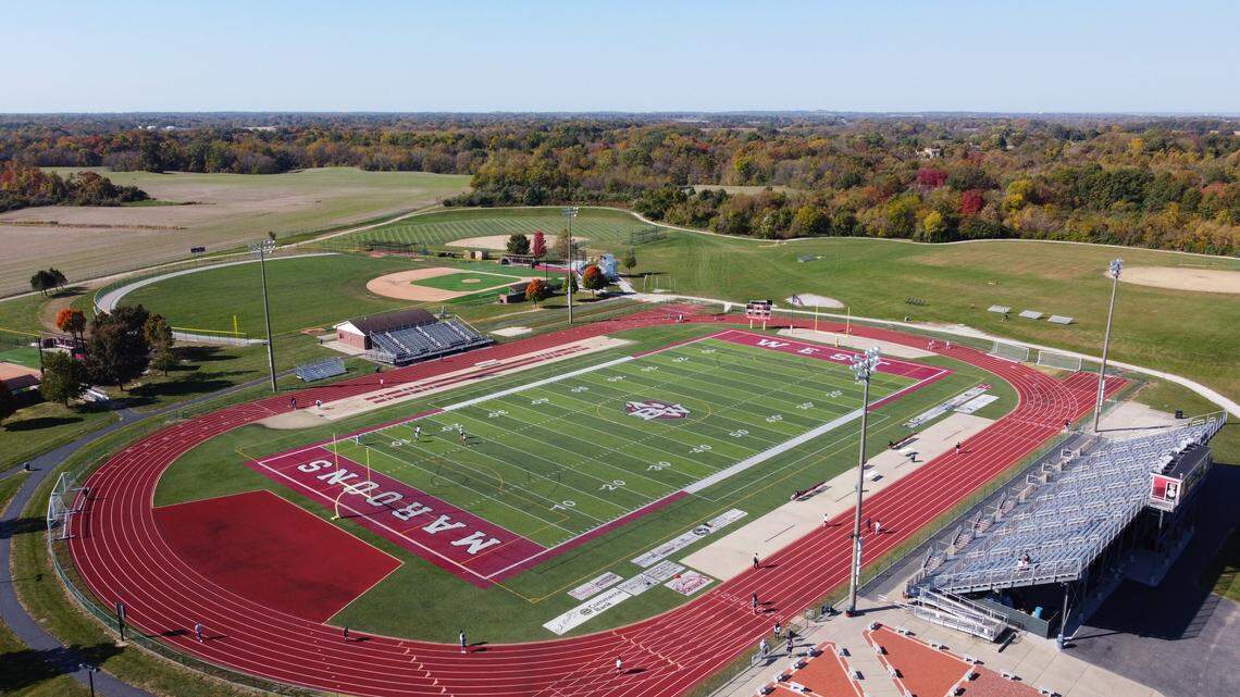 Belleville West High School’s Bob Goalby Field on Oct. 23, 2023. The field is named after Belleville golf legend and West alumnus Bob Goalby.