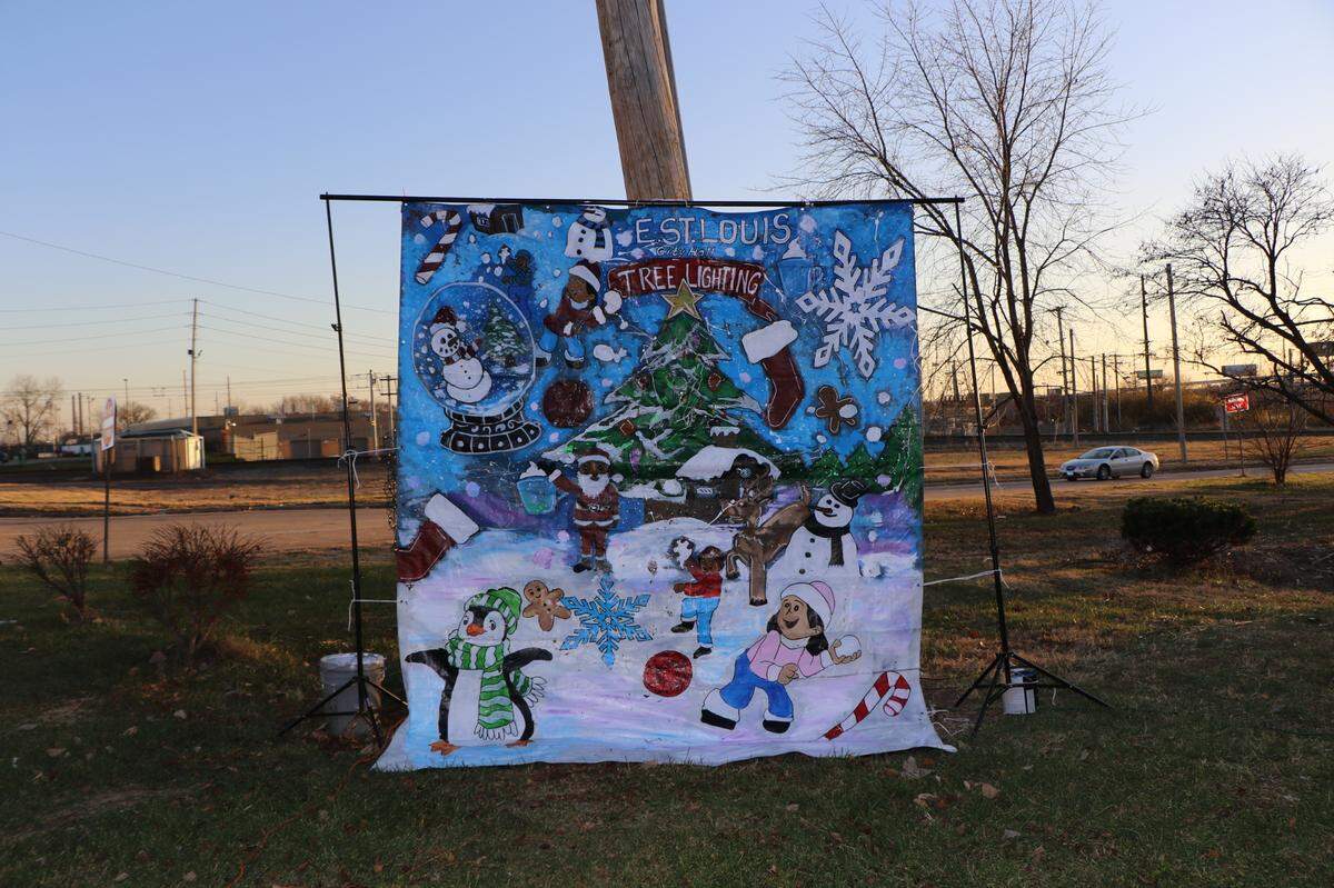 East St. Louis hosted its first tree lighting ceremony Friday evening