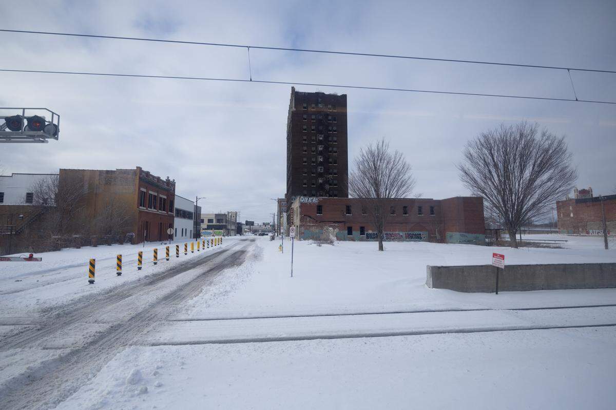 East St. Louis on Jan. 6, 2025, after two nights of heavy snowfall.