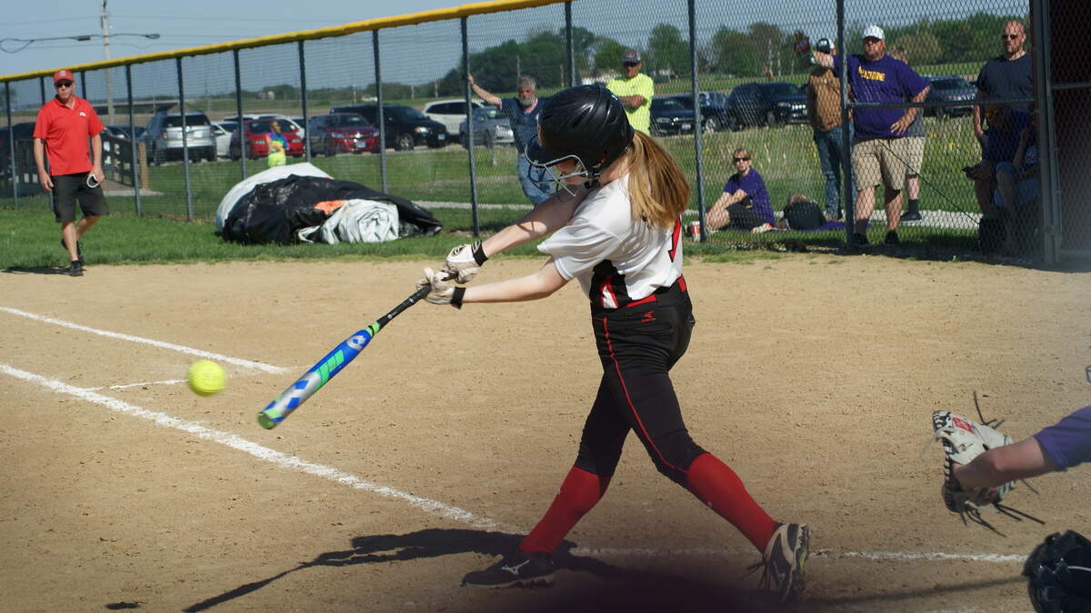 Highland senior Hannah Sullens slugged a solo home run in the first inning of the Bulldogs' 7-2 home loss to Triad on Wednesday.