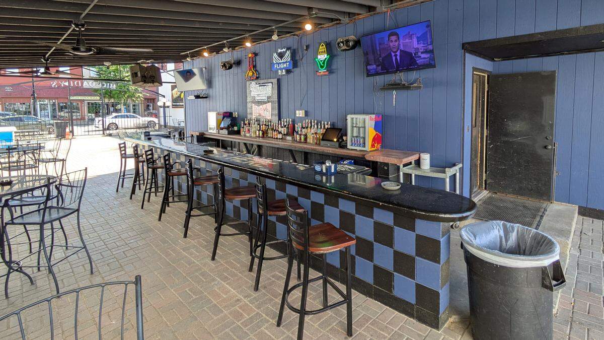 View of the patio at Big Daddy's 618 in downtown Belleville