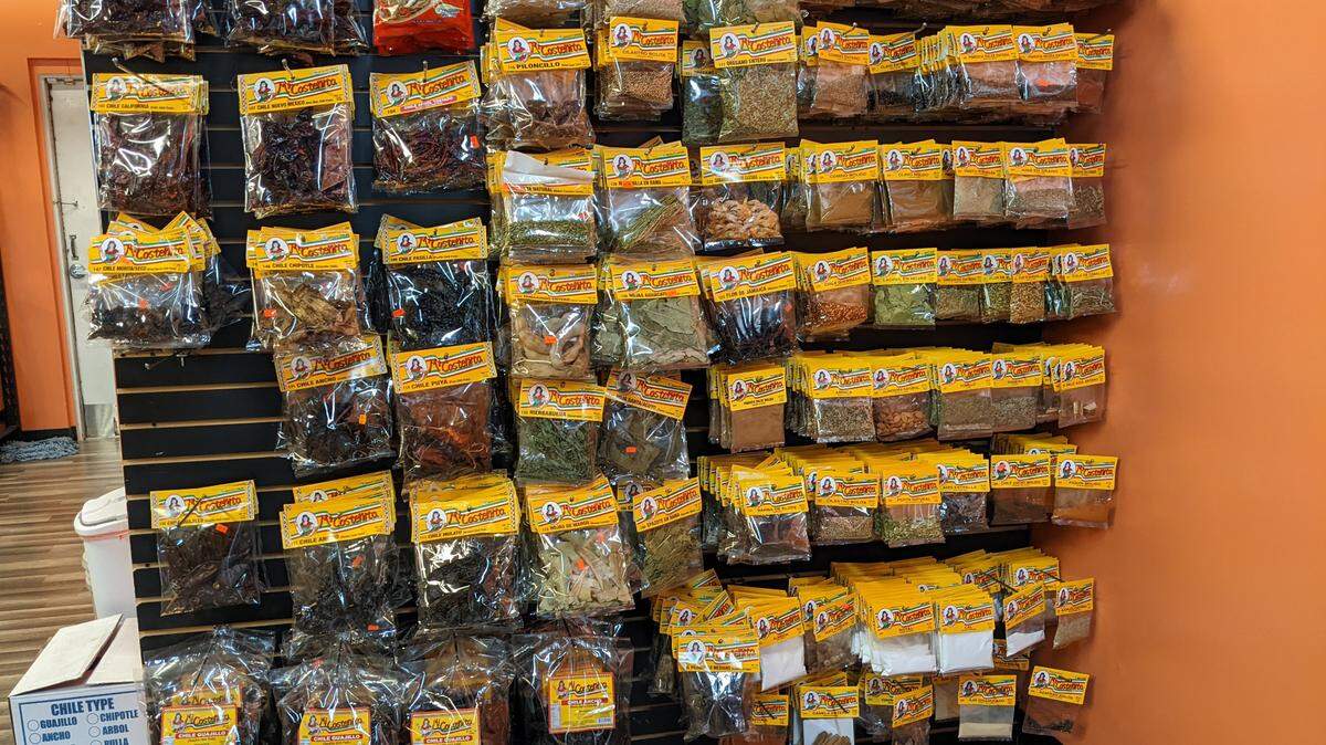 La Jerezana offers a large variety of dried peppers and spices.