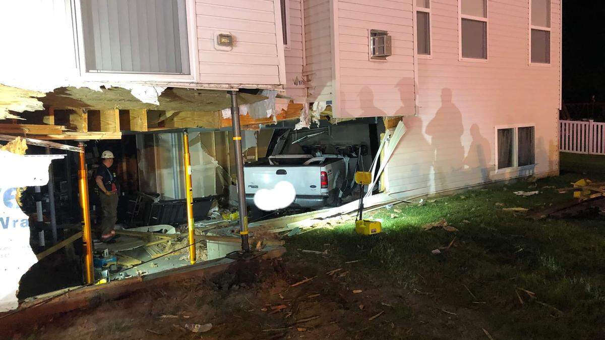 A truck crashed into a Fairview Heights home early Tuesday morning.