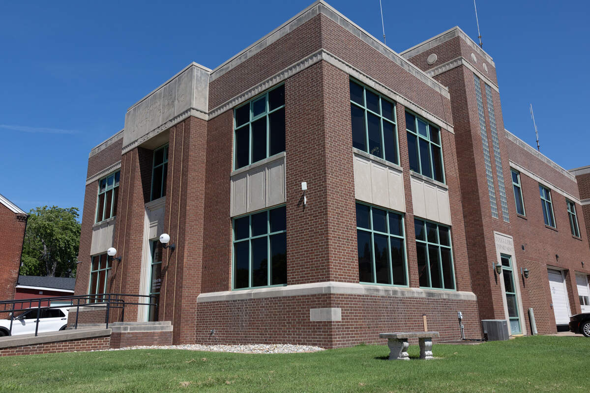 Outside of Mascoutah city hall.