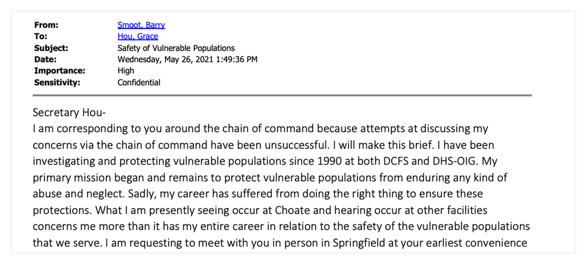 An excerpt from Smoot’s email.