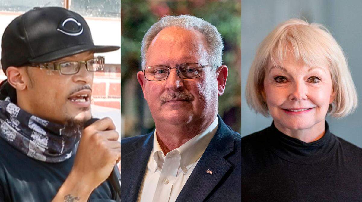 Jeffrey “J.D.” Dixon, Mark Eckert, and Patty Gregory are seeking the office of Belleville Mayor in the upcoming election. Current Belleville Mayor Mark Eckert is being challenged by Art on the Square founder Patty Gregory and write-in candidate Jeffrey “J.D.” Dixon.