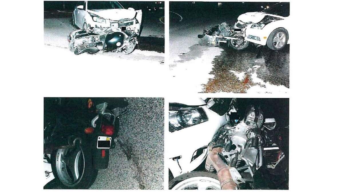 Belleville Police took these photos during their investigation of a fatal accident on Aug. 17, 2017, that killed two people on one motorcycle.