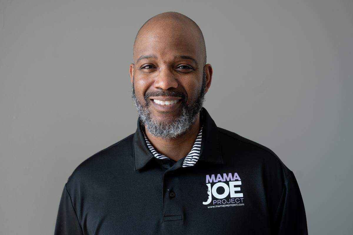 Herbert Caldwell, a St. Louis-area higher education professional and producer of the documentary “My Mama Joe, Home and Help,” is pictured on Friday, Feb. 13, 2026, at St. Louis Public Radio in St. Louis’ Grand Center neighborhood. Caldwell’s documentary details the reality of Alzheimer’s disease through the story of his mother JoeAnna Caldwell.
