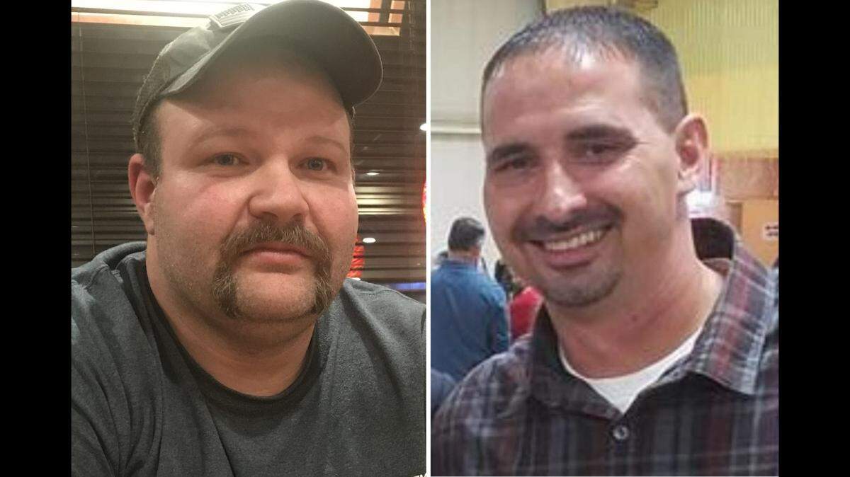 John Rosenkranz, left, is fighting a recent decision by the Prairie Du Pont Fire Protection District board to remove him as fire chief and replace him with Jerame Simmons, who is now acting fire chief.