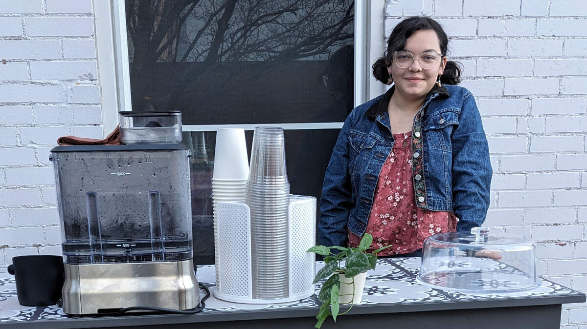 Phoebe Cuevas, owner of The Spilt Milk Café, a mobile coffee bar