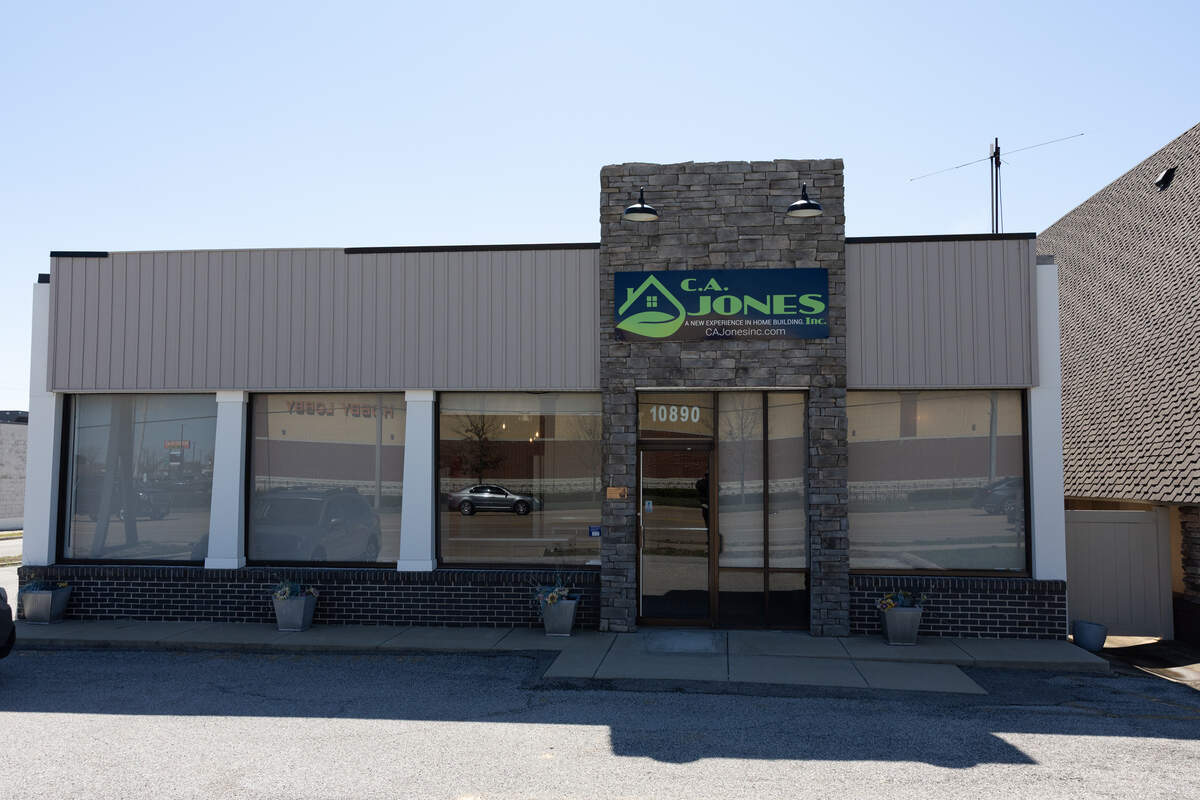 This photo from March shows the vacant office building that housed contractor C. A. Jones, Inc. on Lincoln Trail in Fairview Heights. It’s now being leased by another company.