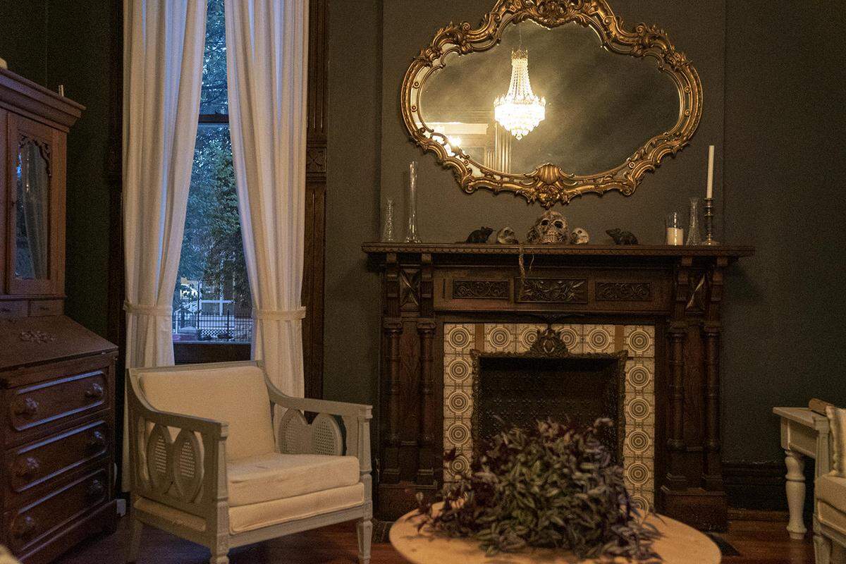 The sitting room in the Haniszewskis’ home.