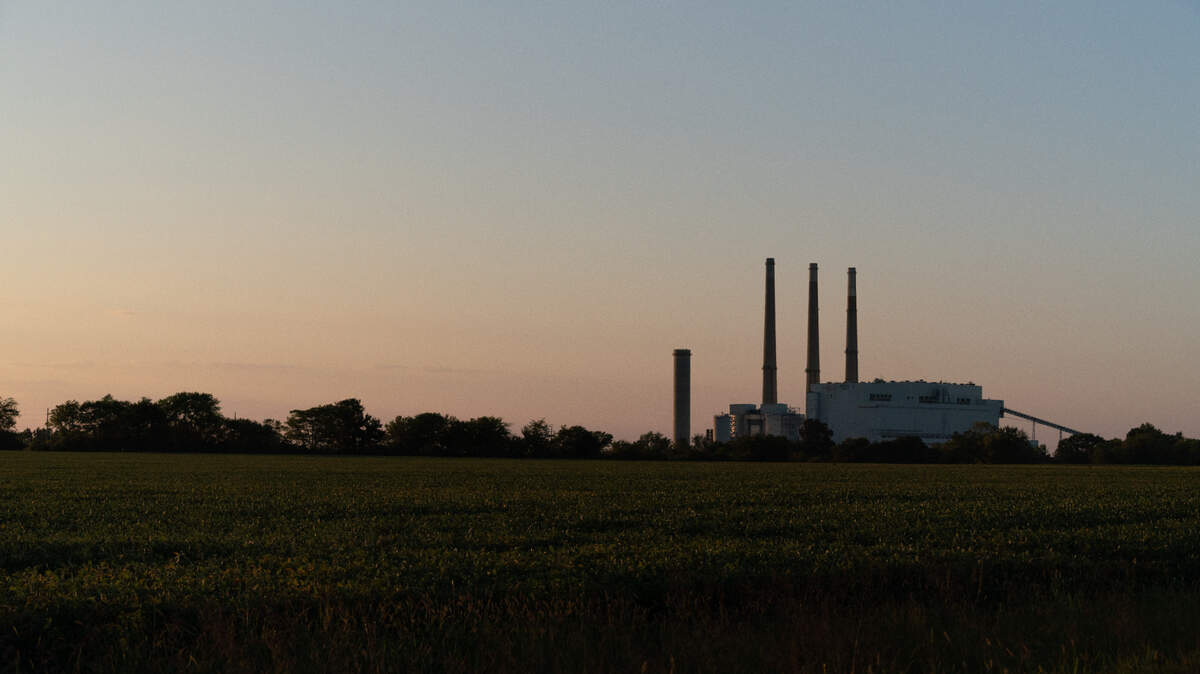 Outside of the coal-fired power plant in Baldwin, Ill. on Sept. 14, 2023.