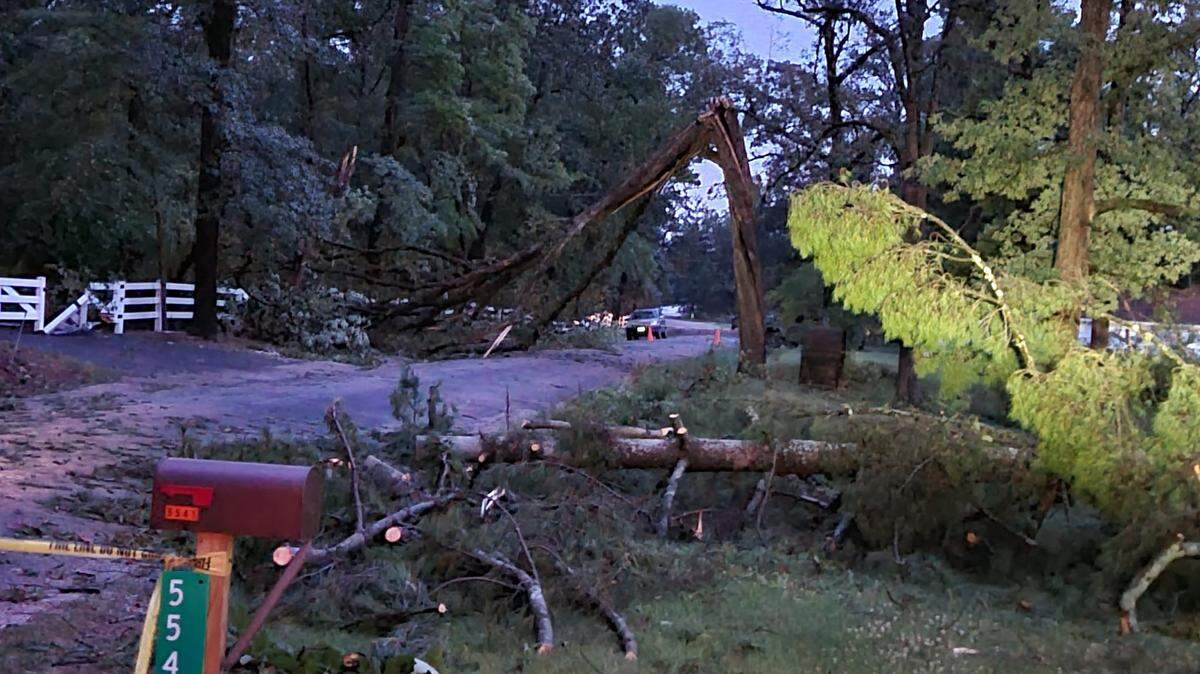 The St. Clair County Emergency Management Agency shared this photo of storm damage Friday night. The road was blocked in the 5400 block Saxtown Road in Millstadt and a St. Clair County highway crew was responding. A member of the National Weather Service of St. Louis explained why these storms were so powerful and destructive.