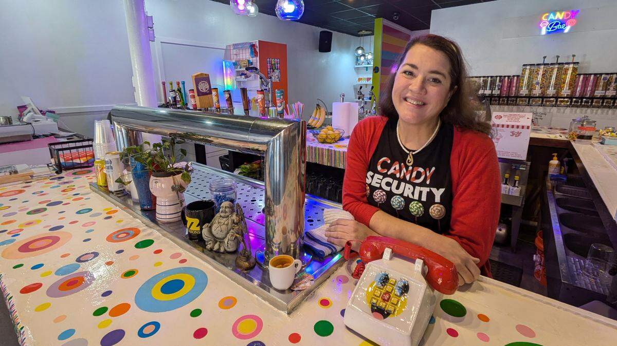 Stephanie Gain, owner of The Candy Bar at 3 S. High St. in downtown Belleville