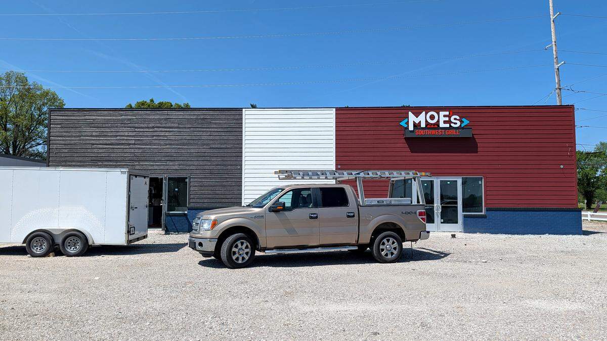 This building at 107 Lincoln Place Court in Belleville will house Moe's Southwest Grill and Café Coffee Greens.
