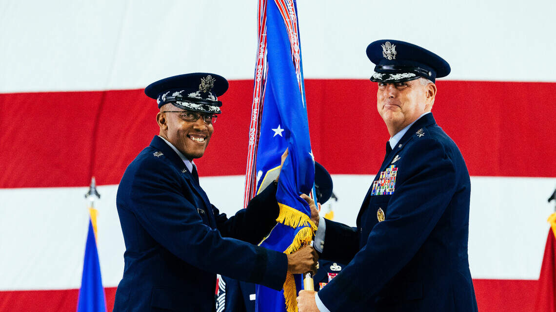 Air Mobility Command at Scott Air Force Base welcomes new commander during ceremony