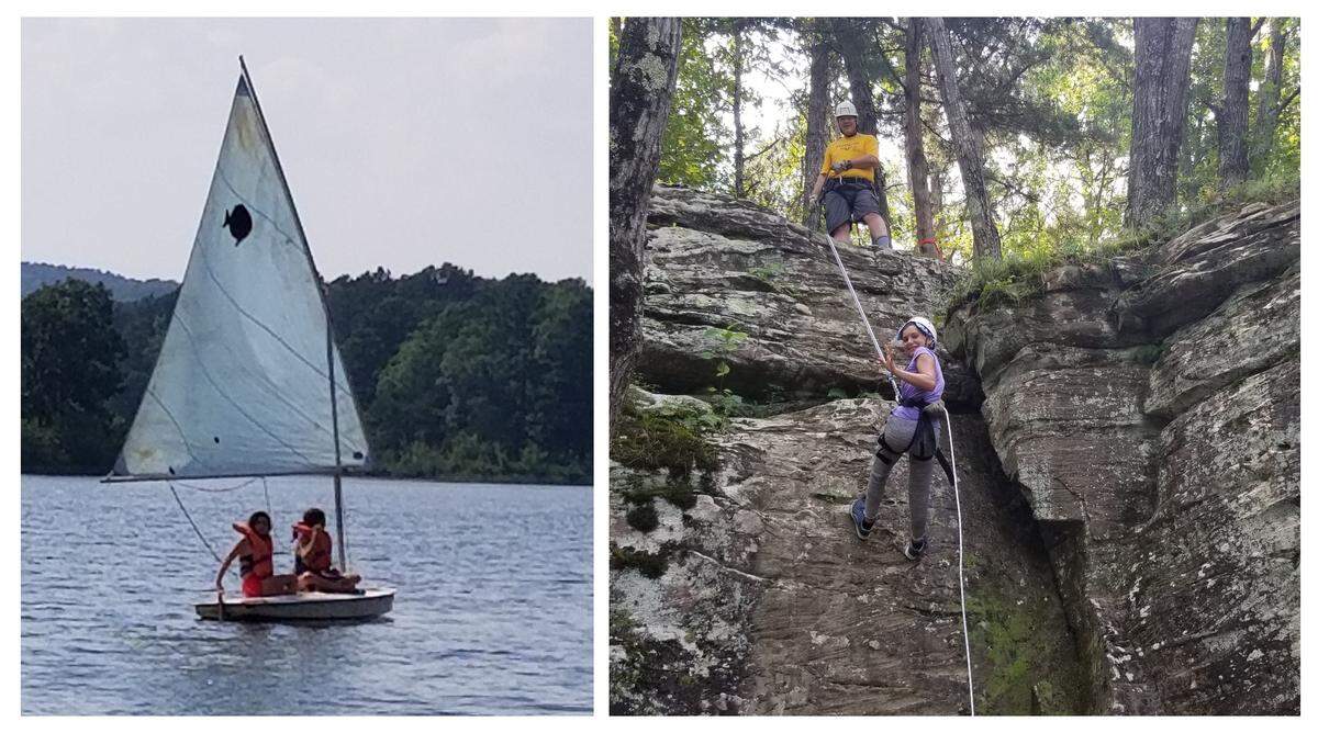 Girl Scouts in Belleville Troop 530 sail and climb rocks at Camp Butterfly near Farmington, Missouri. The Girl Scouts of Southern Illinois sold the 961-acre property in October.