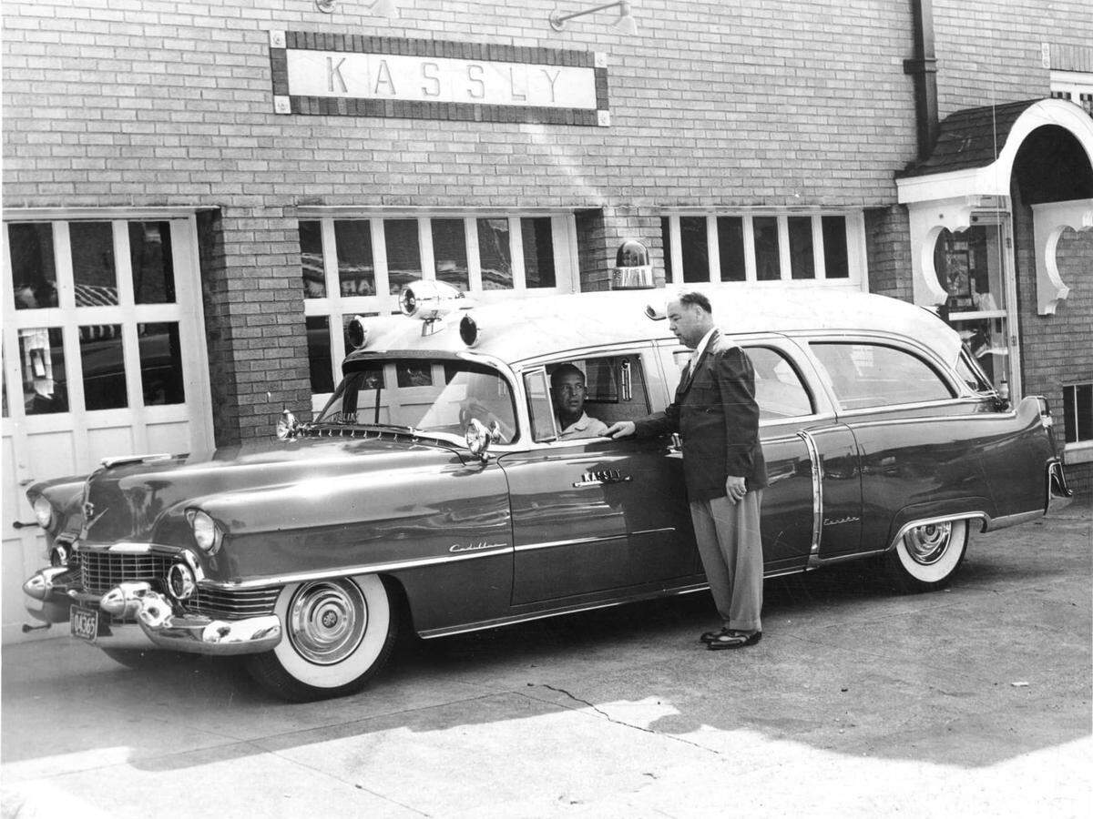 This old photo from the website of Kassly Mortuary in Fairview Heights was taken when funeral homes also operated ambulance services.