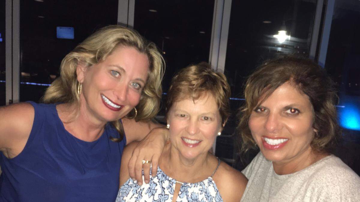 Michelle and two of her buddies, Deanne Bauer and Lydia Kachigian.