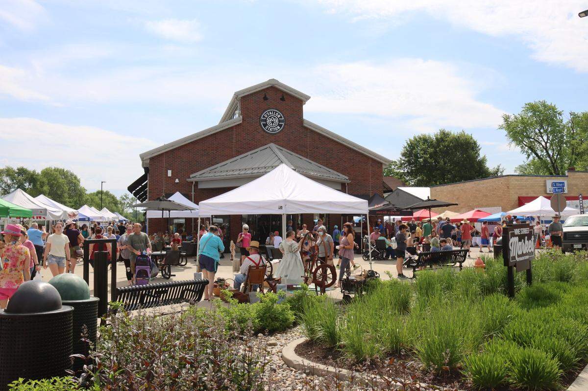 Farmers markets have popped up throughout the metro-east and St. Louis in recent years. Vine Street Market in downtown O’Fallon includes tents surrounding a large structure with open-air capability.