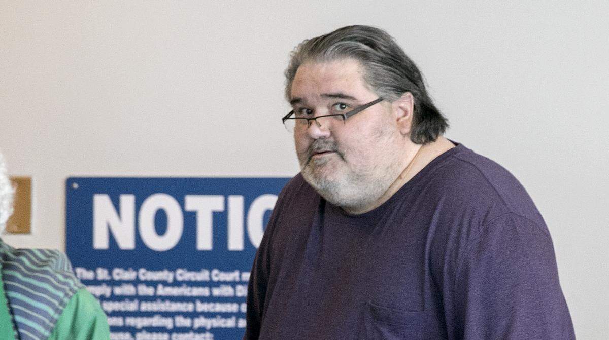 Gerald Hechenberger, a former Catholic priest in Mascoutah, appears in St. Clair County Circuit Court for sentencing on Jan. 14, 2020. That is the last time his family saw him.