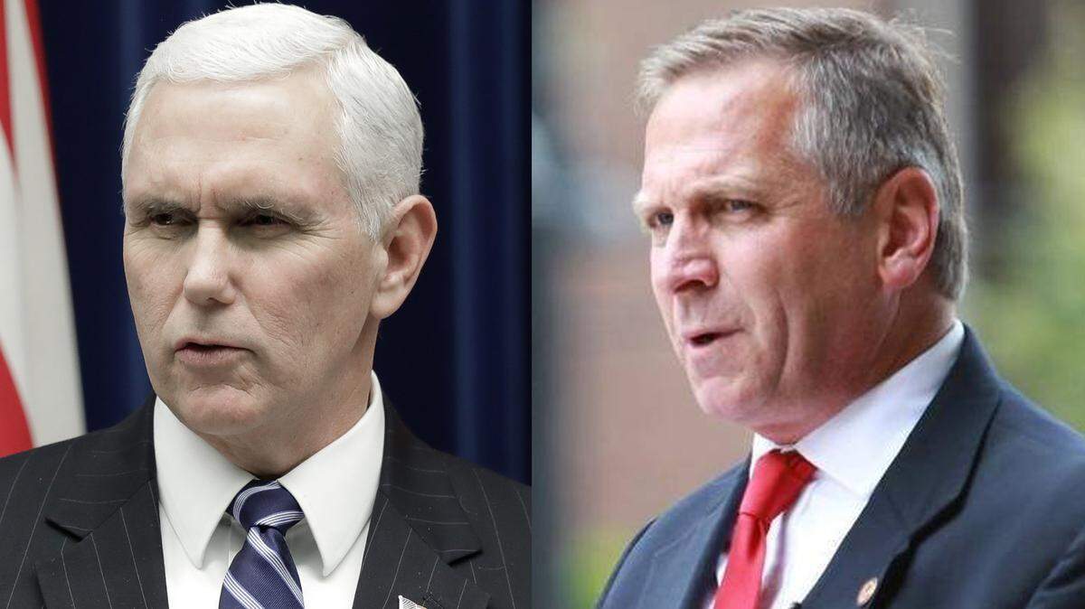 Vice President Mike Pence, left, will be featured at a campaign fundraiser for U.S. Rep. Mike Bost from 2:30 to 3:30 p.m. Thursday in O’Fallon.