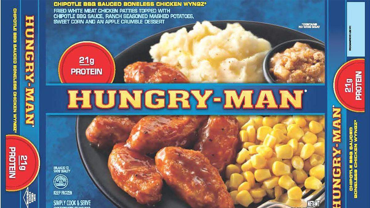 Hungry Man Chipotle BBQ Sauced Boneless Chicken Wyngz frozen dinners are being recalled for possible salmonella contamination.