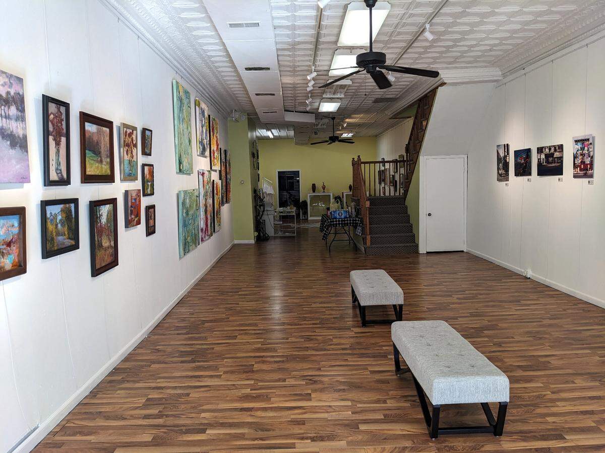 View of the space at Green Root Gallery, 125 E. Main St., Belleville