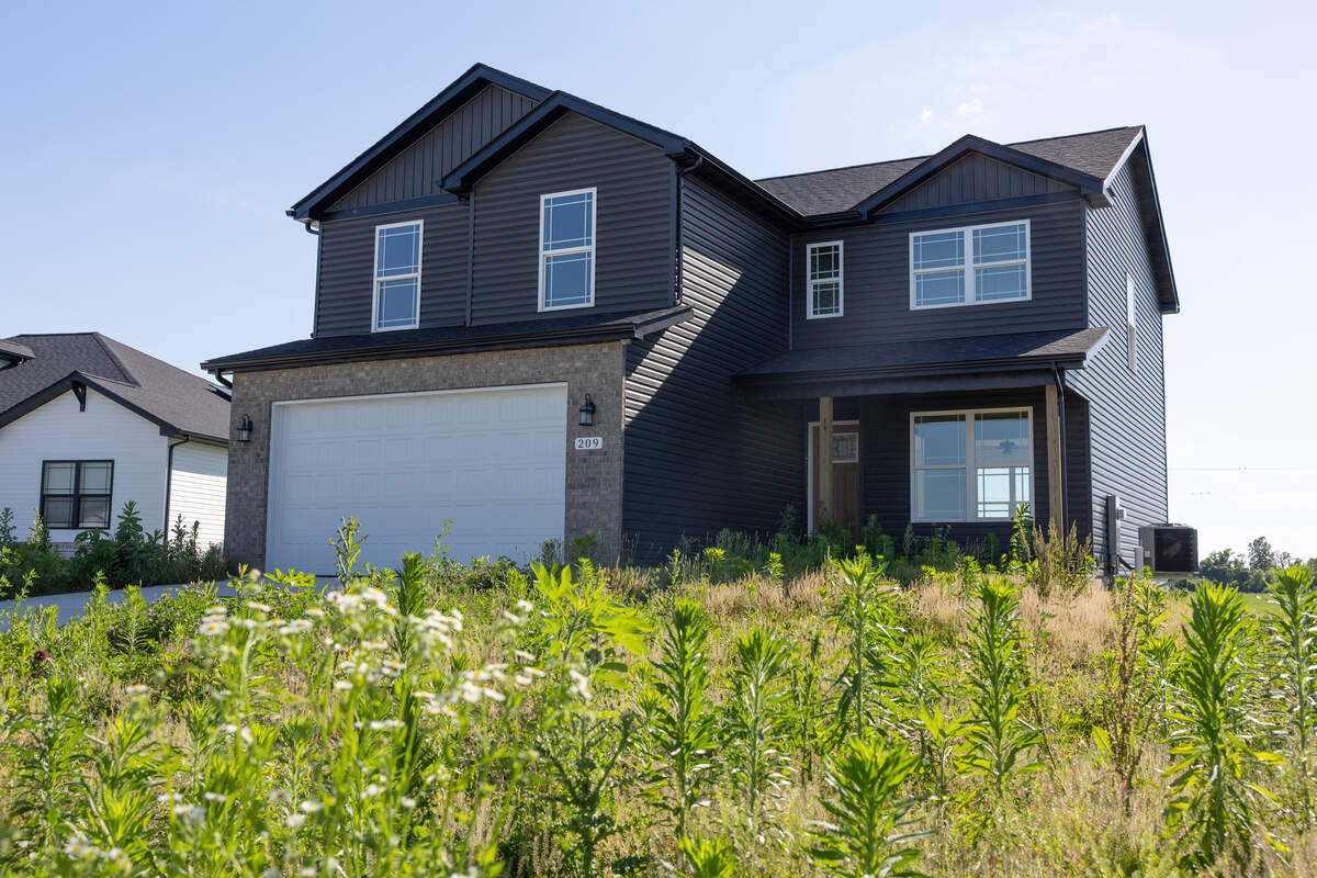 Dieterich Bank is foreclosing on a 2024 construction mortgage obtained by C.A. Jones, Inc. to build this home at 209 Ashurst Lane in O’Fallon. It’s vacant but largely completed.