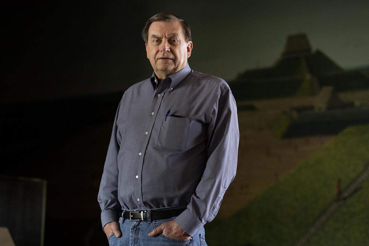 Assistant site manager Bill Iseminger at the Cahokia Mounds State Historic Site’s Interpretive Center.