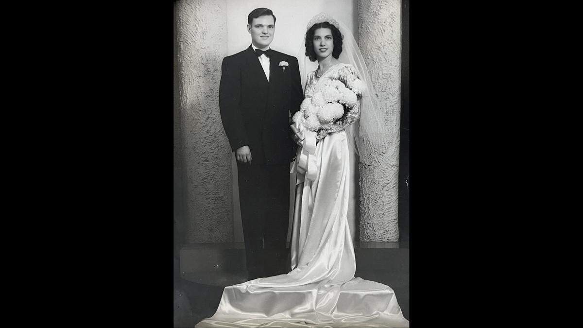 The former Margaret Hoffman and Bob Byerley got married on Nov. 11, 1950, in the priest’s parlor at Holy Family in Cahokia instead of the church because Bob hadn’t yet converted to Catholicism.