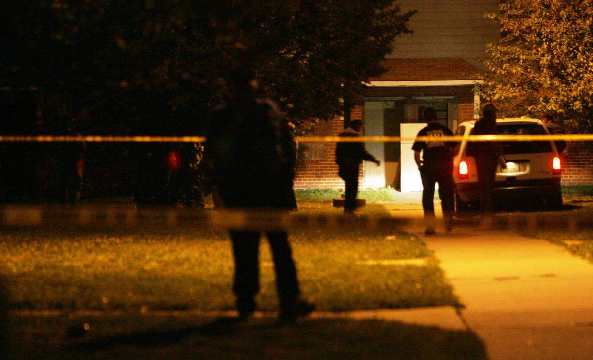 In the John DeShields public housing complex in East St. Louis the bodies of three missing children were discovered.