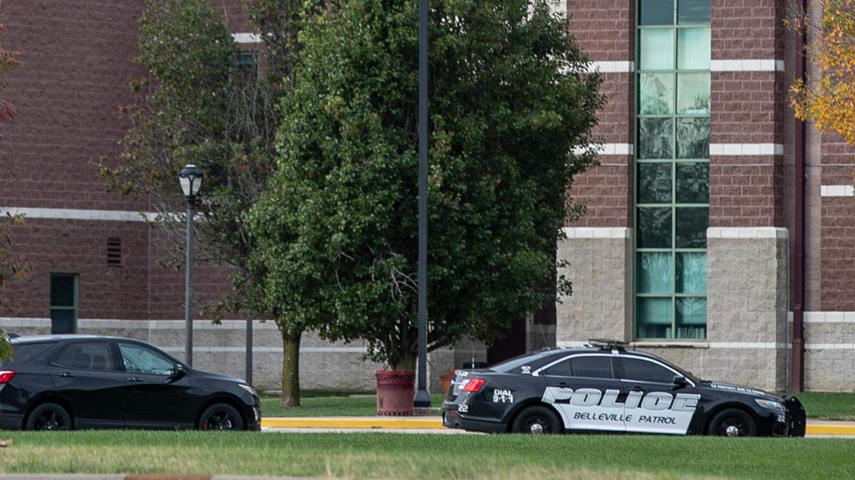 Belleville Police were on the Belleville West High School Campus Thursday morning.