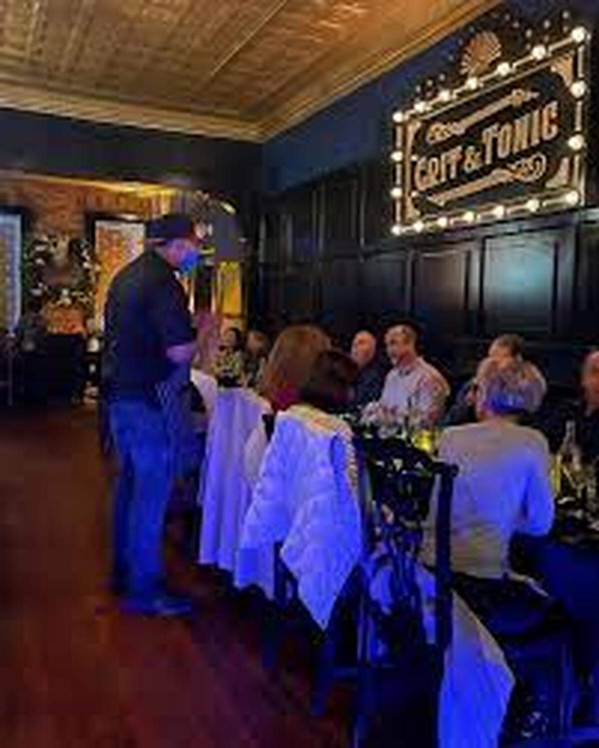 Jon Greenstreet, who owns The Bike Surgeon and the Gears Bar and Café inside, and his wife, Emily, have joined forces with restaurateurs Talani and Lisa Mo’e, who are the owners of Grit and Tonic Handcrafted in Lebanon, to create a destination dining spot at 101 S. Cherry St. in O’Fallon. Here, Talani explains the tasting menu to patrons.