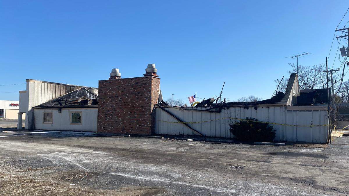 A fire extensively damaged the former Nonna’s and Ponderosa restaurant building at 4508 W. Main St. in Belleville.