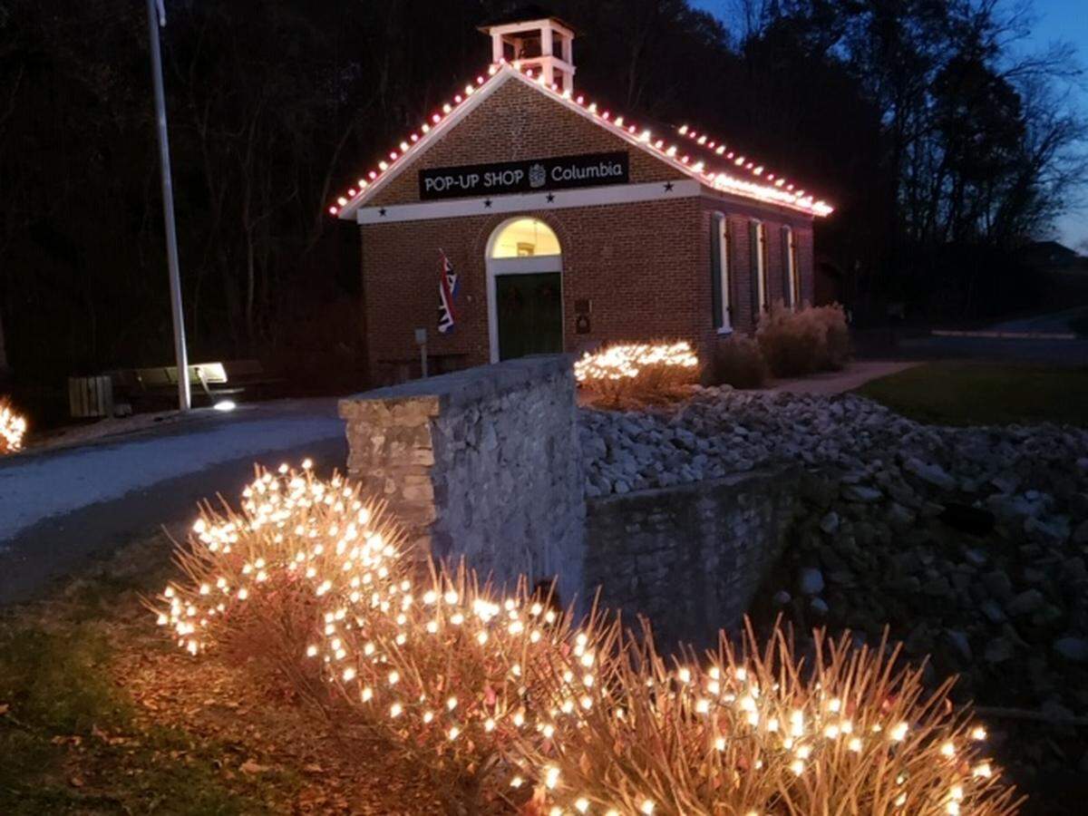 This photo shows the old Shoemaker School during last year’s holiday season, when it was rented as a “pop-up shop” by Rising Stars Monogram and Pairabelles.