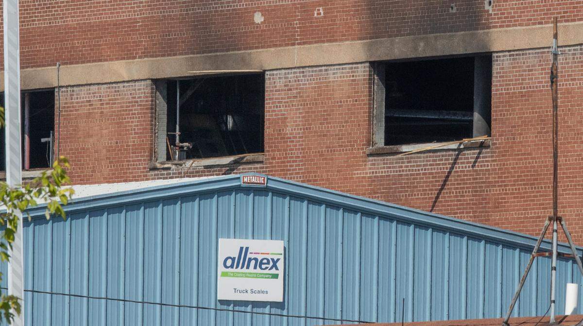 Two workers were injured at Allnex USA Inc., during a fire inside the chemical plant in East St. Louis on Sunday night. The company produces adhesives, sealants and specialty coatings. It is located in the 2900 block of Missouri Avenue.